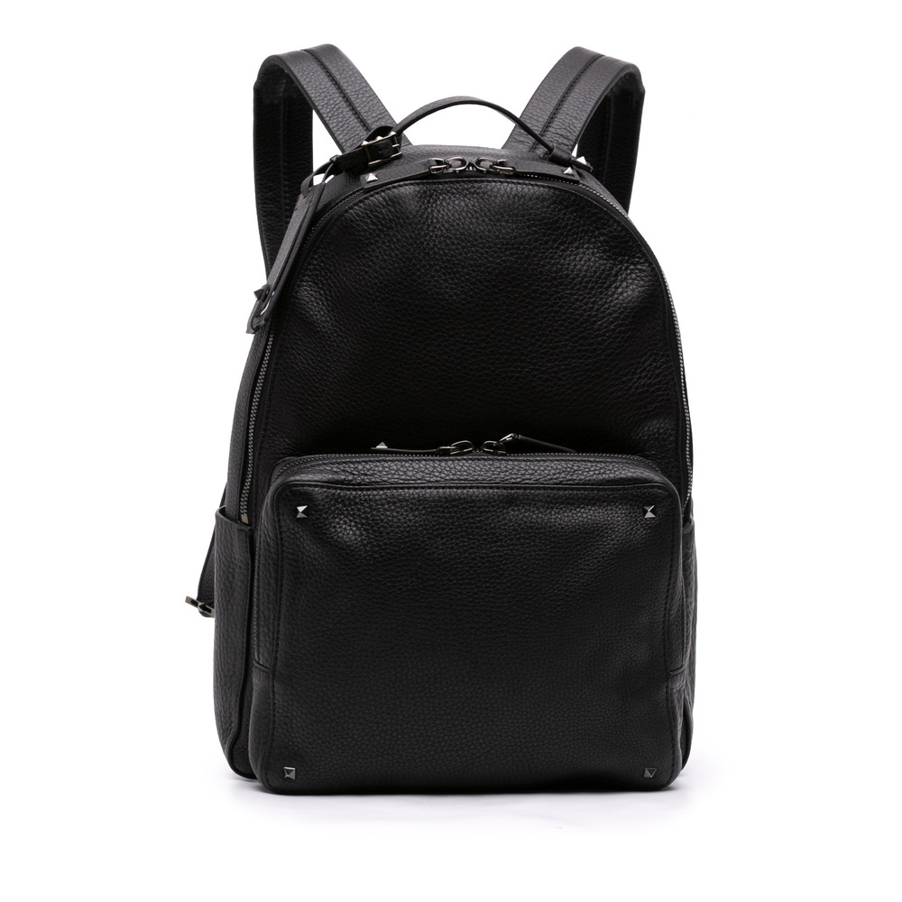 Pre-Loved Valentino Grained Calfskin Rockstud Backpack